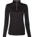 Badger Sportswear 4103 B-Core Women's Quarter-Zip in Black/ graphite front view