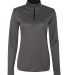 Badger Sportswear 4103 B-Core Women's Quarter-Zip in Graphite/ black front view