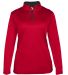 Badger Sportswear 4103 B-Core Women's Quarter-Zip in Red/ graphite front view