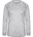 Badger Sportswear 4194 Blend Long Sleeve T-Shirt Silver front view