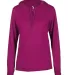 Badger Sportswear 4165 B-Core L/S Women's Hood Tee in Hot pink front view