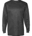 Badger Sportswear 4174 Tonal Blend L/S Tee Black Tonal Blend front view
