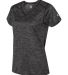 Badger Sportswear 4175 Tonal Blend Women's V-Neck  Black Tonal Blend side view