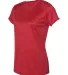 Badger Sportswear 4175 Tonal Blend Women's V-Neck  Red Tonal Blend side view
