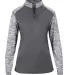 Badger Sportswear 4198 Sport Blend Women's 1/4 Zip Graphite/ Graphite Blend front view