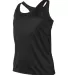 Badger Sportswear 2166 B-Core Girls' Racerback Tan Black side view