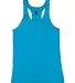 Badger Sportswear 2166 B-Core Girls' Racerback Tan Electric Blue front view