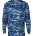 Badger Sportswear 4184 Digital Camo Long Sleeve T- in Royal digital front view