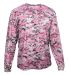 Badger Sportswear 4184 Digital Camo Long Sleeve T- Pink Digital front view