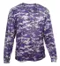 Badger Sportswear 4184 Digital Camo Long Sleeve T- Purple Digital front view