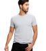 2400 US Blanks Adult Jersey Knit T-Shirt Heather Grey front view