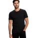2400 US Blanks Adult Jersey Knit T-Shirt Black front view