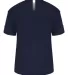 Badger Sportswear 2126 Sideline Youth Short Sleeve in Navy/ white back view