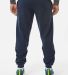 Badger Sportswear 1215 Athletic Fleece Jogger Pant in Navy back view