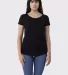 Cotton Heritage W1216 Cotton Modal Women's Scoop N Anthracite Black front view