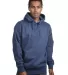 Cotton Heritage M2580 PREMIUM PULLOVER HOODIE in Poseidon blue heather front view