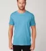 Cotton Heritage MC1042 Mens Oil Wash Tee Aquatic Blue front view