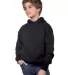 Cotton Heritage Y2500 PREMIUM PULLOVER YOUTH HOODI Black front view