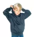 Cotton Heritage Y2500 PREMIUM PULLOVER YOUTH HOODI in Charcoal heather front view