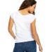 US180 US Blanks Ladies Cap Sleeve Jersey T-Shirt WHITE back view