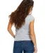 US Blanks US180 Ladies Cap Sleeve Jersey T-Shirt in Heather grey back view
