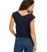 US180 US Blanks Ladies Cap Sleeve Jersey T-Shirt NAVY BLUE back view