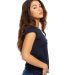 US180 US Blanks Ladies Cap Sleeve Jersey T-Shirt NAVY BLUE side view