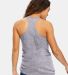 US Blanks 575 Ladies Raw Edge Sheer Jersey Racer T in Heather grey back view