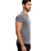 US Blanks 2228 Unisex Triblend V Neck T Shirts in Tri grey side view