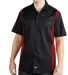 Dickies Workwear WS508 Men's Two-Tone Short-Sleeve BLACK/ ENG RED front view