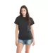 Next Level Apparel 4600 Eco Heavyweight Tee in Black front view