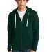 Next Level Apparel 9602 Unisex Zip Hoodie in Forest green front view