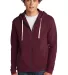 Next Level Apparel 9602 Unisex Zip Hoodie in Maroon front view