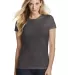 District Clothing DT155 District  Women's Fitted P Hthrd Charcoal front view