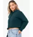 Bella + Canvas 7502 Women's Cropped Fleece Hoodie in Atlantic side view