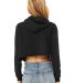 Bella + Canvas 7502 Women's Cropped Fleece Hoodie BLACK back view
