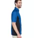 North End 87042 Men's Fuse Colorblock Twill Shirt TRUE ROYAL/ BLK side view