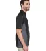 North End 87042 Men's Fuse Colorblock Twill Shirt BLACK/ CARBON side view