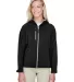 North End 78166 Ladies' Prospect Two-Layer Fleece  BLACK front view