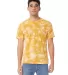 AA1070 Alternative Apparel Basic T-shirt in Gold tie dye front view