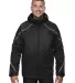 North End 88196T Men's Tall Angle 3-in-1 Jacket wi in Black front view
