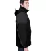 North End 88006 Adult 3-in-1 Two-Tone Parka BLACK side view