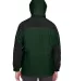 North End 88006 Adult 3-in-1 Two-Tone Parka ALPINE GREEN back view
