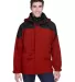 North End 88006 Adult 3-in-1 Two-Tone Parka MOLTEN RED front view