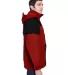 North End 88006 Adult 3-in-1 Two-Tone Parka MOLTEN RED side view
