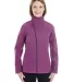 North End NE705W Ladies' Edge Soft Shell Jacket wi RASPBERRY front view