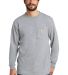 CARHARTT K126 Carhartt  Workwear Pocket Long Sleev in Heather grey front view