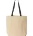8868 Liberty Bags® Marianne Cotton Canvas Tote NATURAL/ BLACK back view