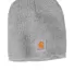 CARHARTT A205 Carhartt  Acrylic Knit Hat Heather Grey front view