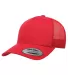 Yupoong-Flex Fit 6506 Retro Snapback Trucker Cap in Red front view